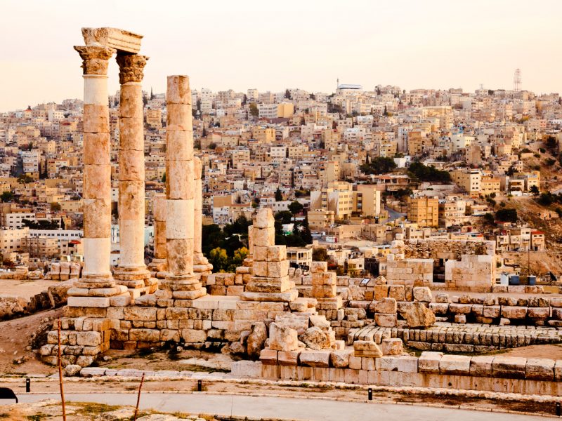 Temple,Of,Hercules,On,The,Citadel,In,Amman,,Jordan